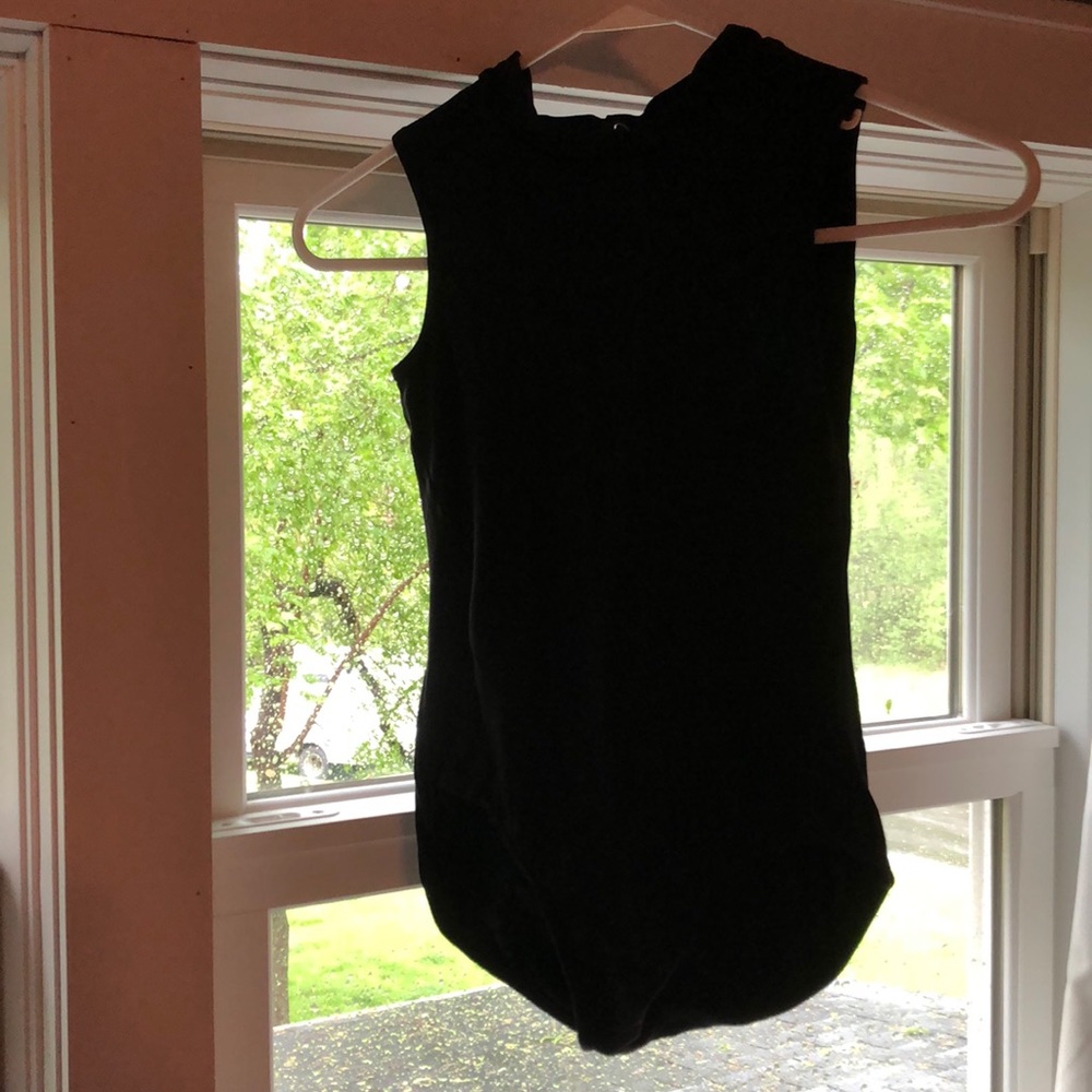Black ballet leotard